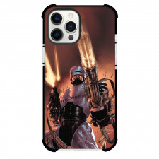 Robocop Phone Case For iPhone Samsung Galaxy Pixel OnePlus Vivo Xiaomi Asus Sony Motorola Nokia - Robocop Holding Fire Gun on Multi Background