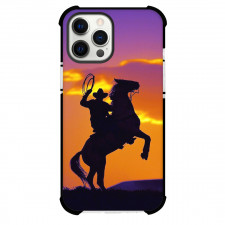 Rodeo Cowboy Phone Case For iPhone Samsung Galaxy Pixel OnePlus Vivo Xiaomi Asus Sony Motorola Nokia - Cowboy Horse Jumping Silhouette