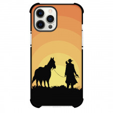 Rodeo Cowboy Phone Case For iPhone Samsung Galaxy Pixel OnePlus Vivo Xiaomi Asus Sony Motorola Nokia - Cowboy Leading Horse Silhouette