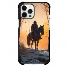 Rodeo Cowboy Phone Case For iPhone Samsung Galaxy Pixel OnePlus Vivo Xiaomi Asus Sony Motorola Nokia - Cowboy Man Riding Horse Through a Forest