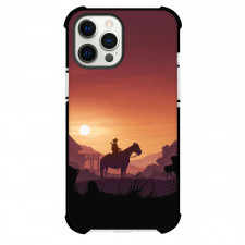 Rodeo Cowboy Phone Case For iPhone Samsung Galaxy Pixel OnePlus Vivo Xiaomi Asus Sony Motorola Nokia - Cowboy Red Dead Sunset Silhouette