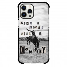 Rodeo Cowboy Phone Case For iPhone Samsung Galaxy Pixel OnePlus Vivo Xiaomi Asus Sony Motorola Nokia - Cowboy Save A Horse Ride A Cowboy Grayscale Art