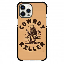 Rodeo Cowboy Phone Case For iPhone Samsung Galaxy Pixel OnePlus Vivo Xiaomi Asus Sony Motorola Nokia - Cowboy Skeleton Killers On Orange Background