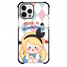 Rorojump Case For iPhone Samsung Galaxy Pixel OnePlus Vivo Xiaomi Asus Sony Motorola Nokia - Alice in Wonderland Diamond Pattern Background