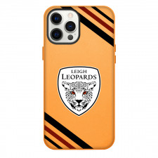 Leigh Leopards Rugby League Football Club Phone Case For iPhone Samsung Galaxy Pixel OnePlus Vivo Xiaomi Asus Sony Motorola Nokia - Large Logo With Stripe