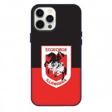 St. George Illawarra Rugby League Football Club Pty Limited Phone Case For iPhone Samsung Galaxy Pixel OnePlus Vivo Xiaomi Asus Sony Motorola Nokia - Logo Black And Red Background