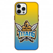 Gold Coast Titans Phone Case For iPhone Samsung Galaxy Pixel OnePlus Vivo Xiaomi Asus Sony Motorola Nokia - Logo Yellow Blue Gradient Background