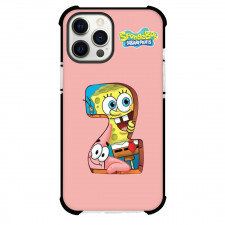 SpongeBob Phone Case For iPhone And Samsung Galaxy Devices - SpongeBob And Patrick Inside 2 Pink Background