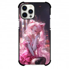 Sailor Moon Chibi Phone Case For iPhone Samsung Galaxy Pixel OnePlus Vivo Xiaomi Asus Sony Motorola Nokia - Chibi Moon Anime Girl with Pink Hair and Looks Cute