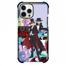 Sailor Moon Tuxedo Mask Phone Case For iPhone Samsung Galaxy Pixel OnePlus Vivo Xiaomi Asus Sony Motorola Nokia - Tuxedo Mask Carry Red Rose and Collage Pattern Background