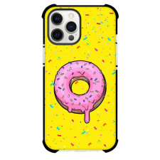 The Simpsons Phone Case For iPhone and Samsung Galaxy Devices - The Simpsons Doughnut On Yellow Background