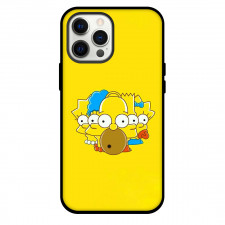 The Simpsons Phone Case For iPhone and Samsung Galaxy Devices - The Simpsons Family Avatar On Yellow Background