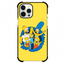 The Simpsons Phone Case For iPhone and Samsung Galaxy Devices - The Simpsons Family On Yellow Background