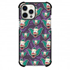 The Simpsons Krusty The Clown Phone Case For iPhone and Samsung Galaxy Devices - Krusty The Clown Avatar Pattern Art Purple Background