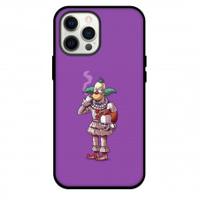 The Simpsons Krusty The Clown Phone Case For iPhone and Samsung Galaxy Devices - Krusty The Clown Smoking On Purple Background