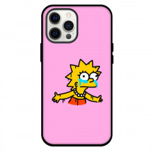 The Simpsons Lisa Phone Case For iPhone and Samsung Galaxy Devices - Lisa Crying On Pink Background