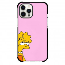 The Simpsons Lisa Phone Case For iPhone and Samsung Galaxy Devices - Lisa Loser On Pink Background