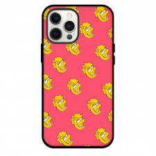 The Simpsons Lisa Phone Case For iPhone and Samsung Galaxy Devices - Lisa Pattern Art On Red Background