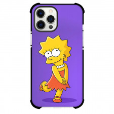 The Simpsons Lisa Phone Case For iPhone and Samsung Galaxy Devices - Lisa Standing On Purple Background