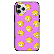 The Simpsons Maggie Phone Case For iPhone and Samsung Galaxy Devices - Maggie Avatar Pattern Art On Purple Background