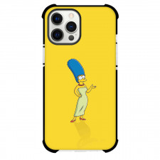 The Simpsons Marge Phone Case For iPhone and Samsung Galaxy Devices - Marge Standing On Yellow Background