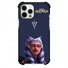 Star Wars Ahsoka Phone Case For iPhone And Samsung Galaxy Devices - Ahsoka Tano Portrait On Navy Background
