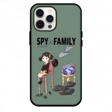 Spy X Family Becky Blackbell Phone Case For iPhone and Samsung Galaxy Devices - Becky Blackbell Sitting On A Chair Green Background
