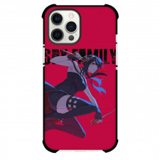 Spy X Family Yor Forger Phone Case For iPhone and Samsung Galaxy Devices - Yor Forger Action Posture Red Background