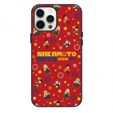 Sakamoto Days Phone Case For iPhone Samsung Galaxy Pixel OnePlus Vivo Xiaomi Asus Sony Motorola Nokia - Sakamoto Days Pattern Art On Red Background