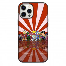 Samurai Pizza Cats Phone Case For iPhone Samsung Galaxy Pixel OnePlus Vivo Xiaomi Asus Sony Motorola Nokia - Samurai Pizza Cats Characters On Rainbow Background