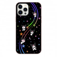 Sanrio Kuromi Phone Case For iPhone Samsung Galaxy Pixel OnePlus Vivo Xiaomi Asus Sony Motorola Nokia - Kuromi Galactic Stardust with Colorful Star Trails Poster