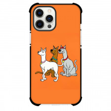 Scooby Doo Phone Case For iPhone and Samsung Galaxy Devices - Scooby Doo Scooby Dee And Scooby Dum In Orange Background