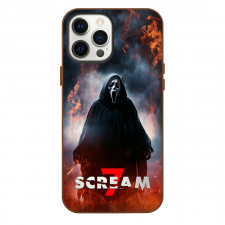 Scream 7 Ghostface Phone Case For iPhone Samsung Galaxy Pixel OnePlus Vivo Xiaomi Asus Sony Motorola Nokia - Ghostface Fire Burning Portrait Series Poster