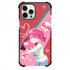Sgt Frog Phone Case For iPhone Samsung Galaxy Pixel OnePlus Vivo Xiaomi Asus Sony Motorola Nokia - Sgt Frog Natsumi Hinata And Kaporal Giroro Sketch Art On Pink Red Background