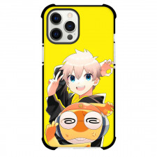 Sgt Frog Phone Case For iPhone Samsung Galaxy Pixel OnePlus Vivo Xiaomi Asus Sony Motorola Nokia - Sgt Frog Mutsumi Houjou And Alferez Kururu Portrait Art On Yellow Background
