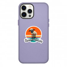 Shaun The Sheep Phone Case For iPhone Samsung Galaxy Pixel OnePlus Vivo Xiaomi Asus Sony Motorola Nokia - Shaun The Sheep Standing On Orange Background Sticker