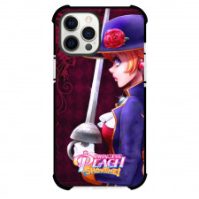 Princess Peach Showtime Peach Swordfighter Phone Case For iPhone and Samsung Galaxy Devices - Peach Swordfighter Side Portrait On Red Background