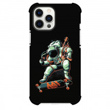 Skateboarding Case For iPhone Samsung Galaxy Pixel OnePlus Vivo Xiaomi Asus Sony Motorola Nokia - Astronaut Skateboarding Black Background