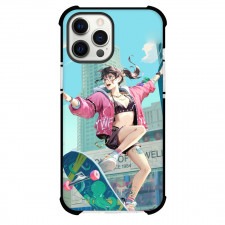 Skateboarding Case For iPhone Samsung Galaxy Pixel OnePlus Vivo Xiaomi Asus Sony Motorola Nokia - Girl Skateboarding Anime Art Style