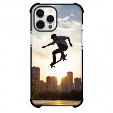 Skateboarding Case For iPhone Samsung Galaxy Pixel OnePlus Vivo Xiaomi Asus Sony Motorola Nokia - Skateboarding in City Sky Background