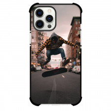 Skateboarding Case For iPhone Samsung Galaxy Pixel OnePlus Vivo Xiaomi Asus Sony Motorola Nokia - Skateboarding Tricks On City Illustration