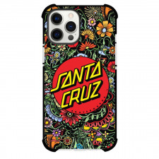 Skateboarding Santa Cruz Case For iPhone Samsung Galaxy Pixel OnePlus Vivo Xiaomi Asus Sony Motorola Nokia - Santa Cruz Red Logo Flowers Background