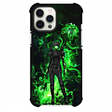 Skibidi Toilet Phone Camera Woman Case For iPhone Samsung Galaxy Pixel OnePlus Vivo Xiaomi Asus Sony Motorola Nokia - Camera Woman Standing On Green Neon Effect Background