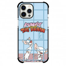 SkinnyDip Cartoon Network Phone Case For iPhone Samsung Galaxy Pixel OnePlus Vivo Xiaomi Asus Sony Motorola Nokia - Cartoon Network x SkinnyDip Pinky And The Brain Blue Grid Retro Cartoon Poster