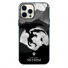 The Elder Scrolls V Skyrim Phone Case For iPhone Samsung Galaxy Pixel OnePlus Vivo Xiaomi Asus Sony Motorola Nokia - The Elder Scrolls V Skyrim Warrior Fight Dragon Silhouette Poster