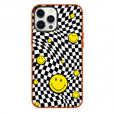 Smiley Phone Case For iPhone Samsung Galaxy Pixel OnePlus Vivo Xiaomi Asus Sony Motorola Nokia - Smiley Psychedelic Checkerboard Smiley Pattern Art Poster