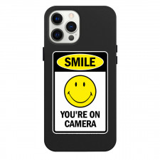 Smiley Phone Case For iPhone Samsung Galaxy Pixel OnePlus Vivo Xiaomi Asus Sony Motorola Nokia - Smiley You Are On Camera Yellow Happy Face Sticker