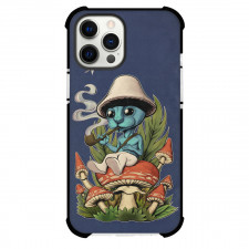 Smurf Cat Phone Case For iPhone Samsung Galaxy Pixel OnePlus Vivo Xiaomi Asus Sony Motorola Nokia - Smurfcat Chilling Over a Mushroom