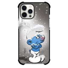 The Smurfs Grouchy Smurf Case For iPhone Samsung Galaxy Pixel OnePlus Vivo Xiaomi Asus Sony Motorola Nokia - Grouchy Grey Lighthouse in Snow