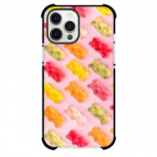 Haribo Phone Case For iPhone and Samsung Galaxy Devices - Haribo Candies Pattern Art On Pink Background